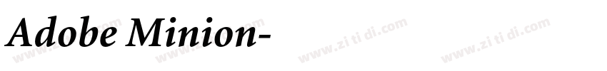 Adobe Minion字体转换